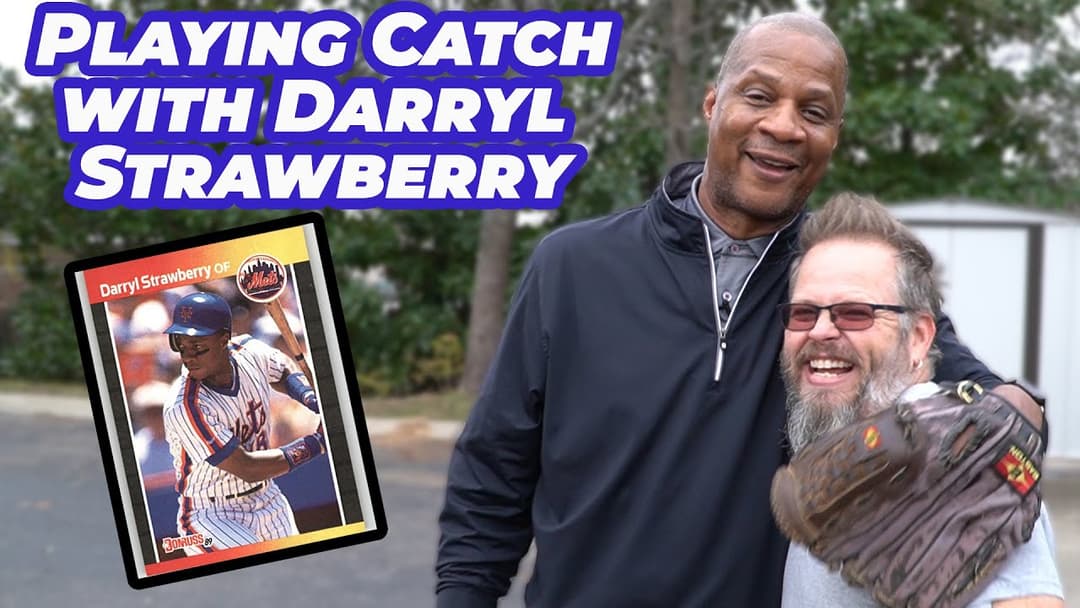 Wally Plays Catch with Baseball Great, Darryl Strawberry