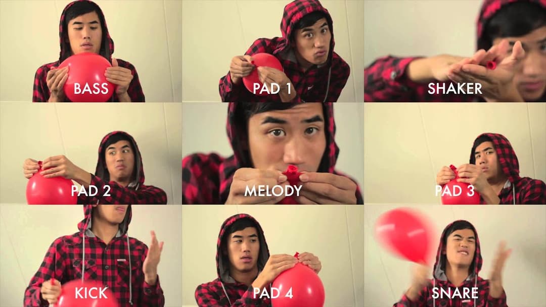 99 Red Balloons played on red balloons. Mind. Blown.